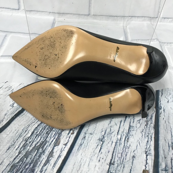 Salvatore Ferragamo Susi Black Leather Pumps 6.5 - Picture 7 of 8